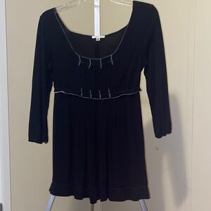 Babydoll Black Tunic Top
